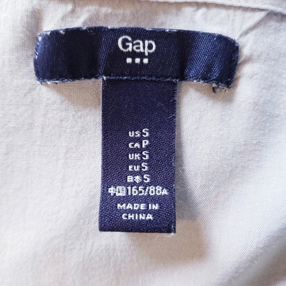 Gap Lilac Cropped Boxy Blouse/Top Varsity Stripes Women's Small S Flowy EUC - Picture 5 of 6